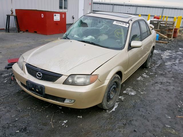 JM1BJ226620509063 - 2002 MAZDA PROTEGE DX GOLD photo 2