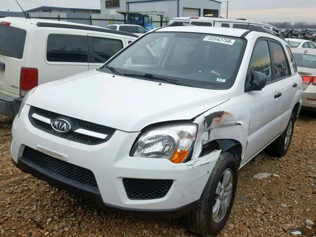 KNDJF724397582451 - 2009 KIA SPORTAGE L WHITE photo 2