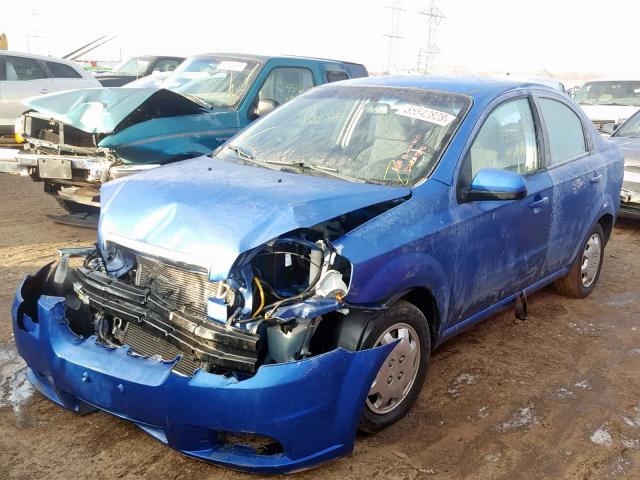 KL1TD5DE0AB093104 - 2010 CHEVROLET AVEO LS BLUE photo 2