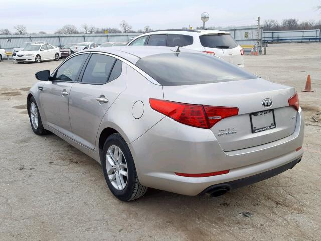 KNAGM4A76D5439053 - 2013 KIA OPTIMA LX SILVER photo 3