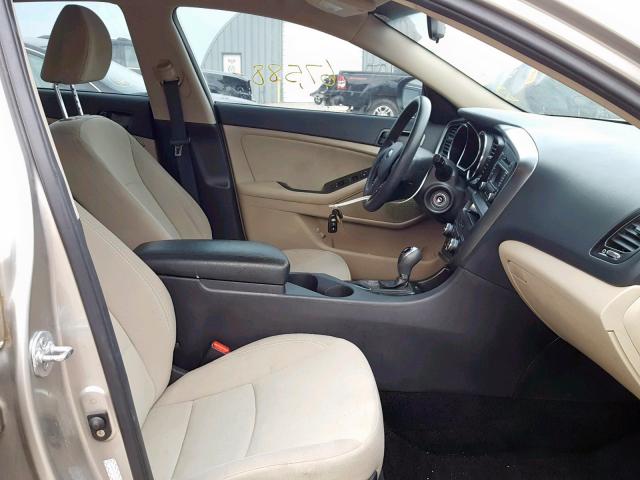 KNAGM4A76D5439053 - 2013 KIA OPTIMA LX SILVER photo 5