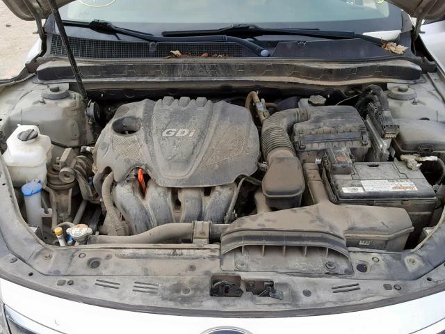 KNAGM4A76D5439053 - 2013 KIA OPTIMA LX SILVER photo 7