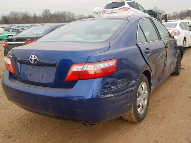 4T1BE46K18U263219 - 2008 TOYOTA CAMRY CE BLUE photo 4