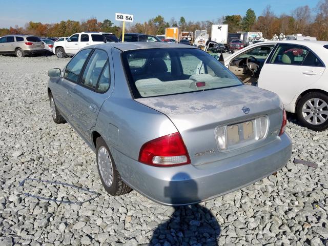 3N1CB51A92L553623 - 2002 NISSAN SENTRA GXE SILVER photo 3