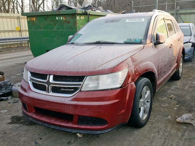 3D4PH1FG9BT523124 - 2011 DODGE JOURNEY MA RED photo 2