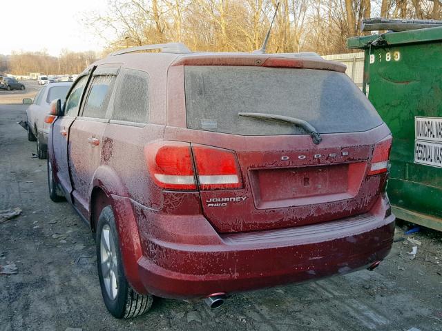 3D4PH1FG9BT523124 - 2011 DODGE JOURNEY MA RED photo 3