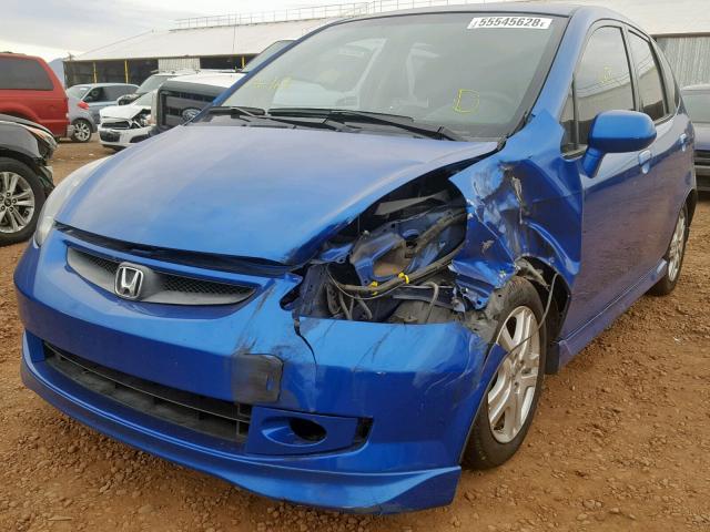 JHMGD38637S015621 - 2007 HONDA FIT S 蓝色 照片 2