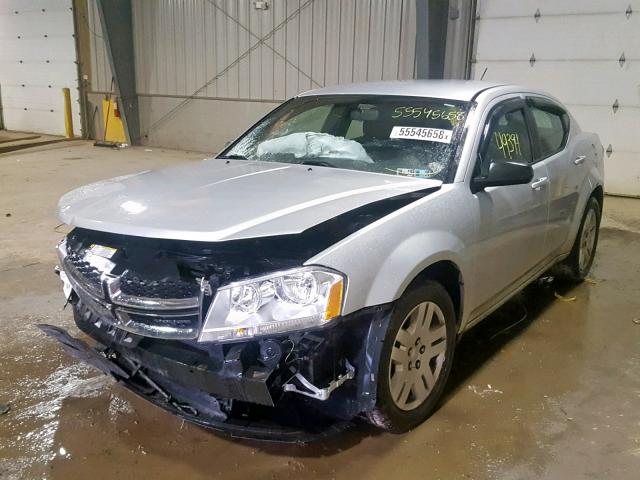 1B3BD4FB9BN564251 - 2011 DODGE AVENGER EX SILVER photo 2