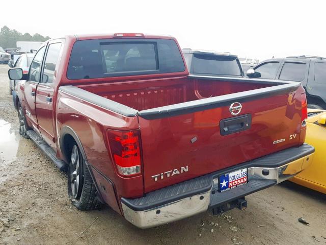 1N6BA0ED1FN514546 - 2015 NISSAN TITAN S RED photo 3