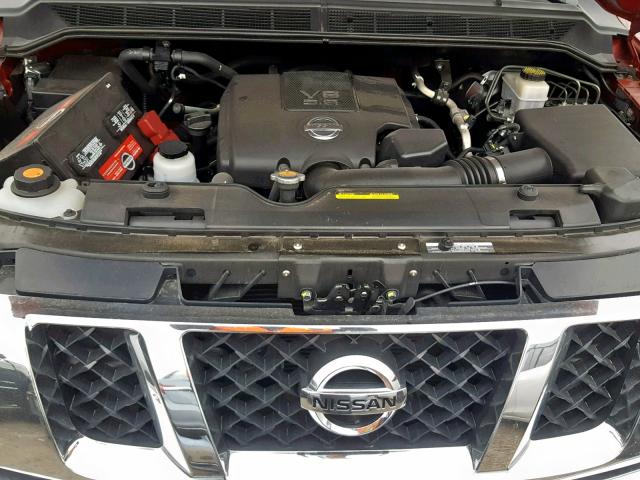 1N6BA0ED1FN514546 - 2015 NISSAN TITAN S RED photo 7