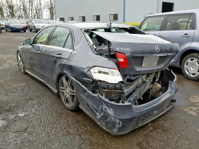 WDDHF7CB8AA214887 - 2010 MERCEDES-BENZ E 550 GRAY photo 3