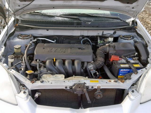 2T1KR32E15C461634 - 2005 TOYOTA MATRIX SILVER photo 7