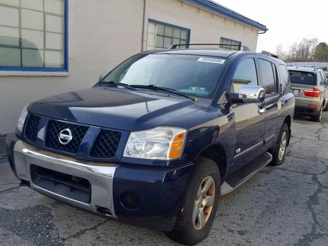 5N1BA08CX7N708348 - 2007 NISSAN ARMADA SE BLUE photo 2