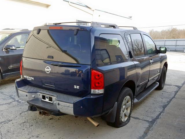 5N1BA08CX7N708348 - 2007 NISSAN ARMADA SE BLUE photo 4