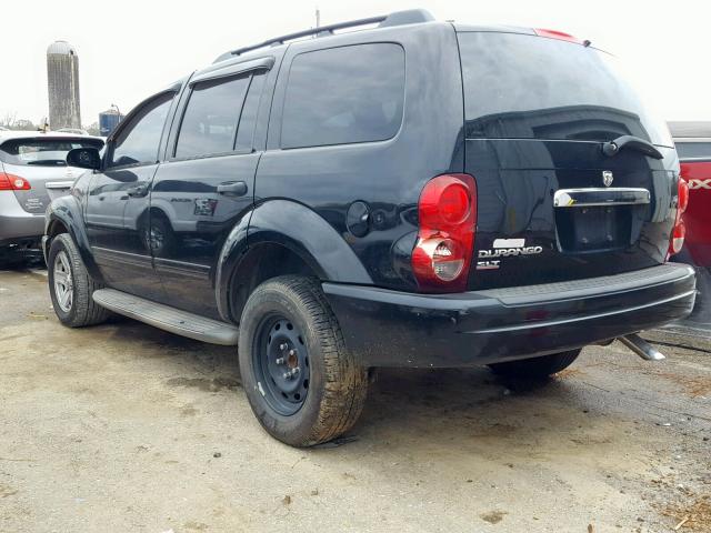 1D4HD48N15F621611 - 2005 DODGE DURANGO SL BLACK photo 3