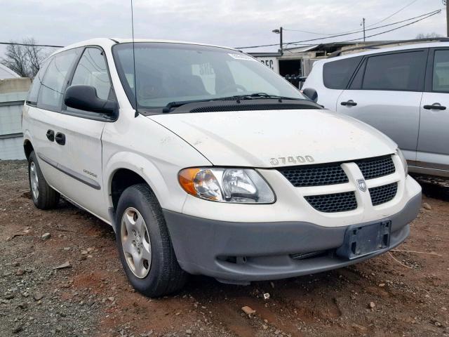 1B4GP25321B243563 - 2001 DODGE CARAVAN SE WHITE photo 1