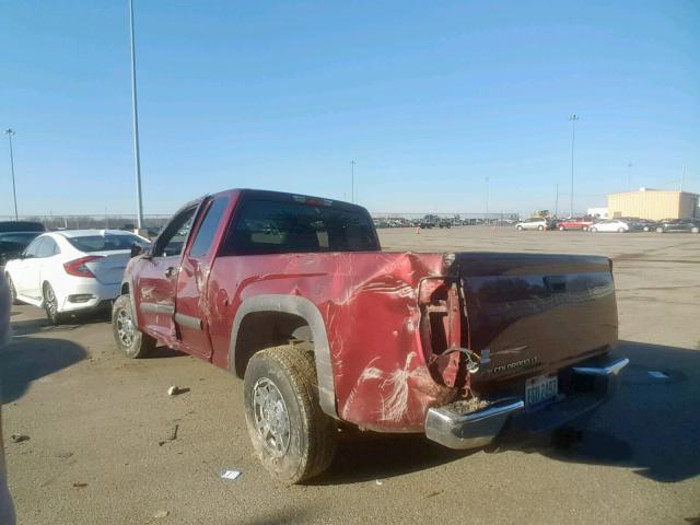 1GCCS19E988133445 - 2008 CHEVROLET COLORADO BURGUNDY photo 3