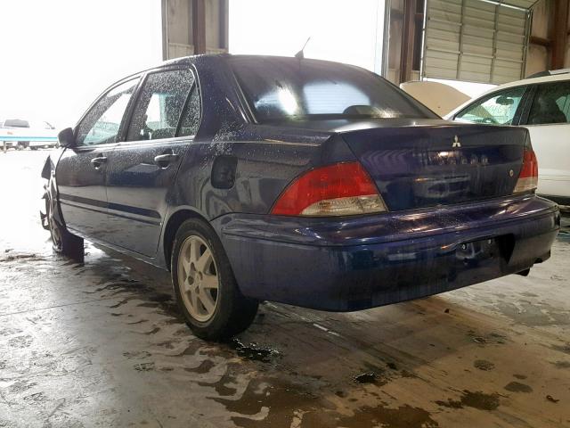 JA3AJ36E92U024426 - 2002 MITSUBISHI LANCER LS BLUE photo 3