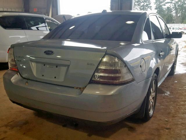 1FAHP24W68G116076 - 2008 FORD TAURUS SEL BLUE photo 4