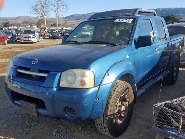 1N6ED27T63C447356 - 2003 NISSAN FRONTIER C BLUE photo 2