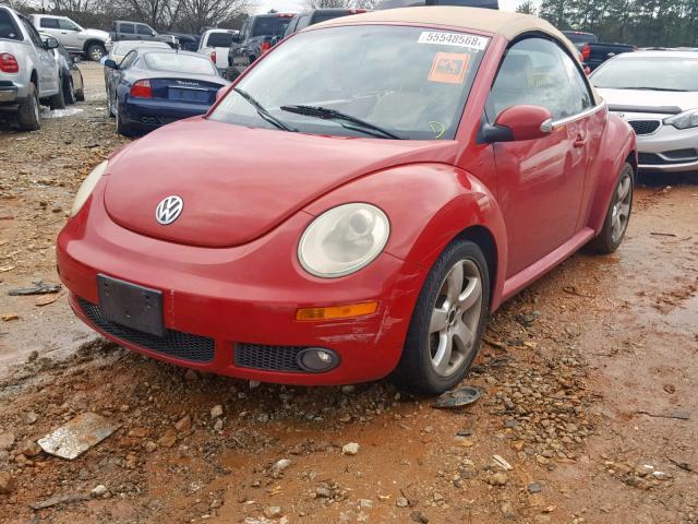 3VWSF31Y66M312811 - 2006 VOLKSWAGEN NEW BEETLE RED photo 2