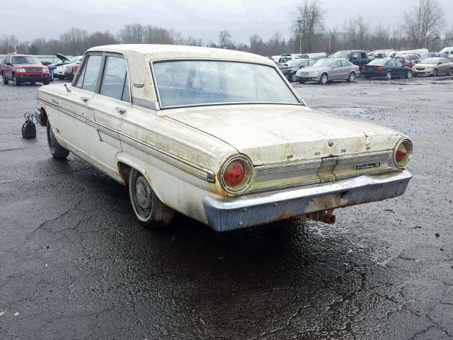 4K42F172257 - 1964 FORD FAIRLANE WHITE photo 3