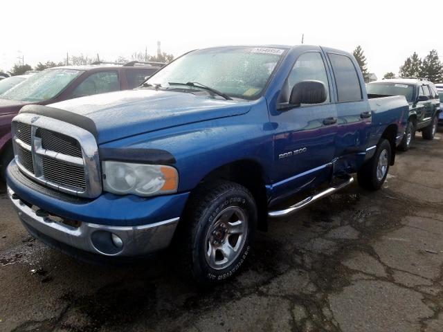 1D7HU18D14J134185 - 2004 DODGE RAM 1500 S BLUE photo 2