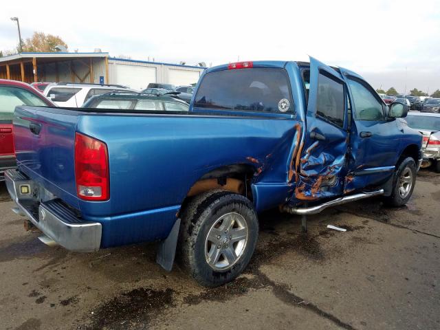 1D7HU18D14J134185 - 2004 DODGE RAM 1500 S BLUE photo 4