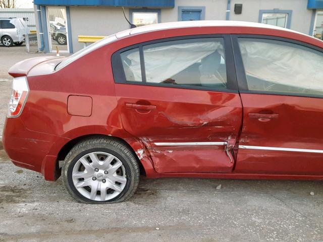 3N1AB6AP8BL717591 - 2011 NISSAN SENTRA 2.0 RED photo 9