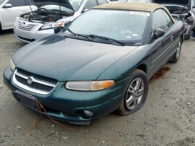 3C3EL55HXVT514915 - 1997 CHRYSLER SEBRING JX GREEN photo 2