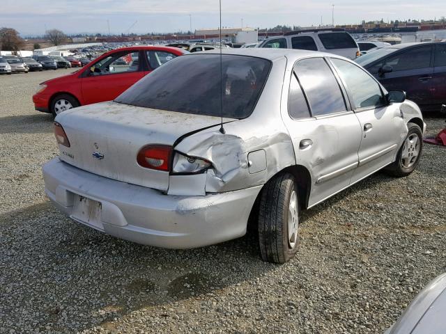 1G1JC524927237596 - 2002 CHEVROLET CAVALIER B SILVER photo 4