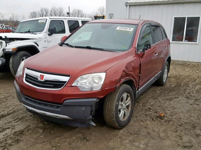3GSCL33P58S677083 - 2008 SATURN VUE XE MAROON photo 2