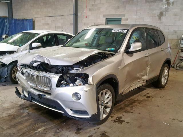 5UXWX9C55D0D06930 - 2013 BMW X3 XDRIVE2 GOLD photo 2