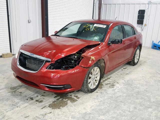 1C3CCBBB0DN570396 - 2013 CHRYSLER 200 TOURIN RED photo 2