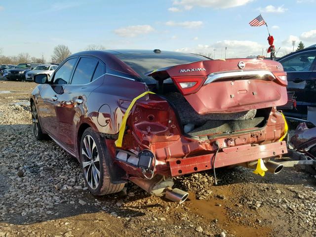 1N4AA6AP3HC373792 - 2017 NISSAN MAXIMA 3.5 MAROON photo 3