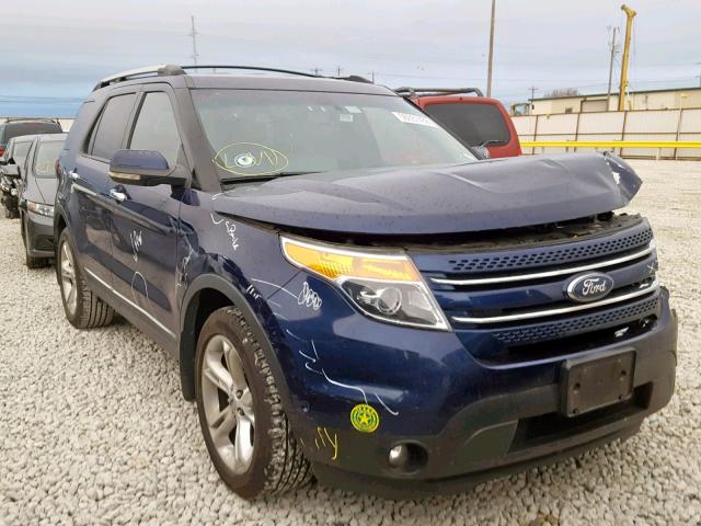 1FMHK8F86BGA40615 - 2011 FORD EXPLORER L BLUE photo 1