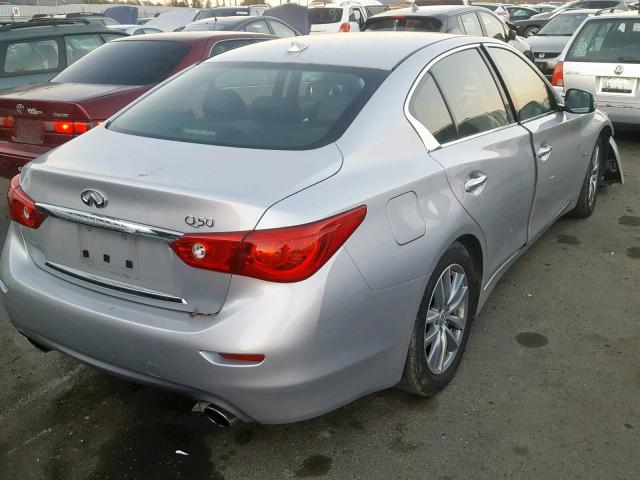 JN1AV7AP8FM790842 - 2015 INFINITI Q50 HYBRID SILVER photo 4