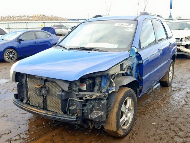 KNDJF724377384823 - 2007 KIA SPORTAGE L BLUE photo 2