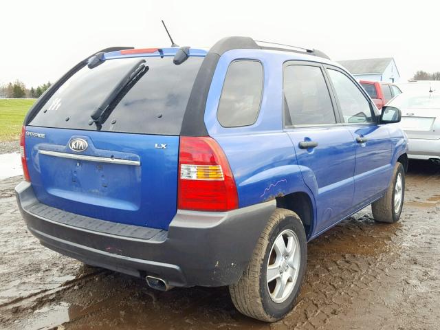 KNDJF724377384823 - 2007 KIA SPORTAGE L BLUE photo 4