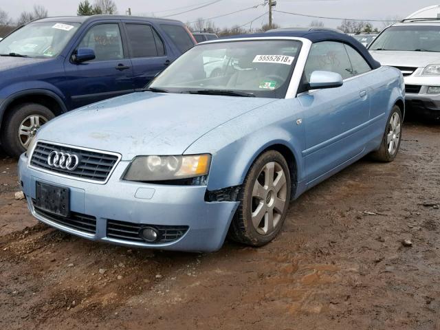 WAUAC48H25K013726 - 2005 AUDI A4 1.8 CAB BLUE photo 2