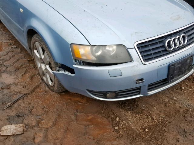 WAUAC48H25K013726 - 2005 AUDI A4 1.8 CAB BLUE photo 9