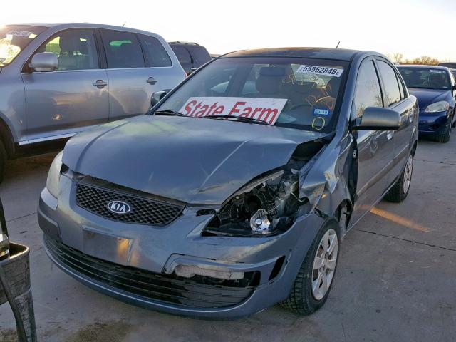 KNADE123466166508 - 2006 KIA RIO CHARCOAL photo 2