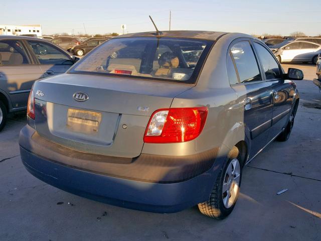 KNADE123466166508 - 2006 KIA RIO CHARCOAL photo 4