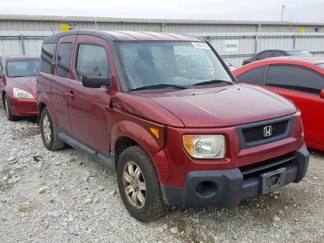 5J6YH28776L012723 - 2006 HONDA ELEMENT EX RED photo 1