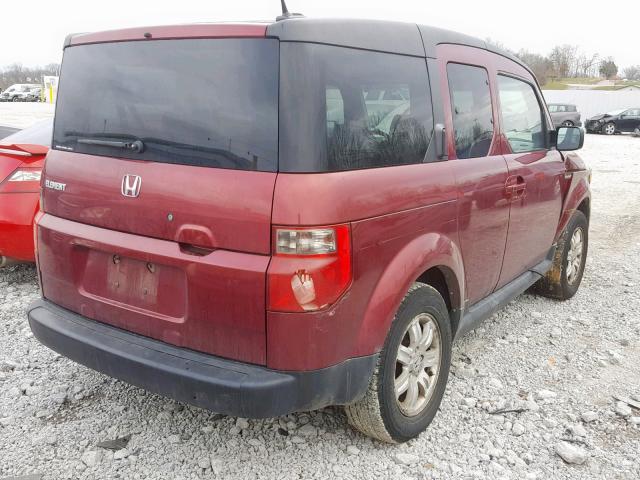 5J6YH28776L012723 - 2006 HONDA ELEMENT EX RED photo 4