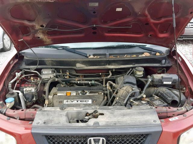 5J6YH28776L012723 - 2006 HONDA ELEMENT EX RED photo 7