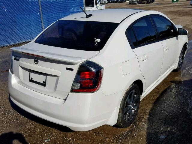 3N1AB6AP8CL769532 - 2012 NISSAN SENTRA 2.0 WHITE photo 4