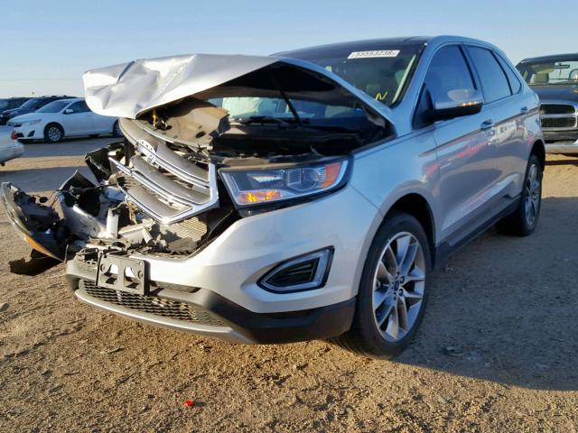 2FMPK4K8XHBC68448 - 2017 FORD EDGE TITAN SILVER photo 2