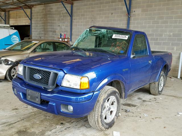 1FTYR10U75PA40172 - 2005 FORD RANGER BLUE photo 2