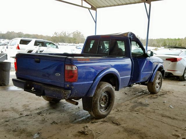 1FTYR10U75PA40172 - 2005 FORD RANGER BLUE photo 4